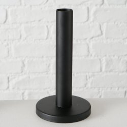 TRENDY LYSESTAKE I METALL, SVART, H 12 CM