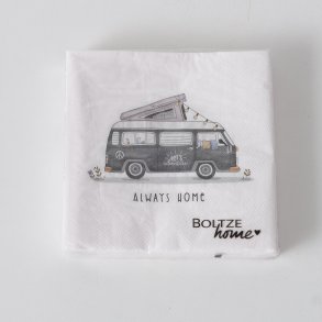 NYDELIG SERVIETT MED CAMPINGMOTIV, LUNCH