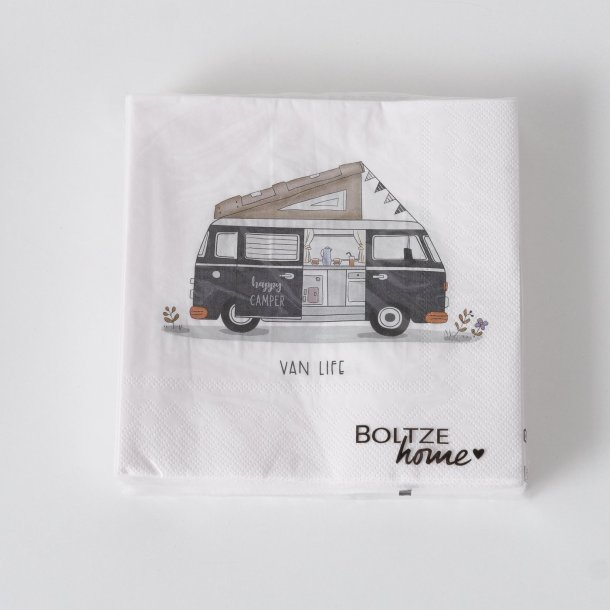 NYDELIG SERVIETT MED CAMPINGMOTIV, LUNCH