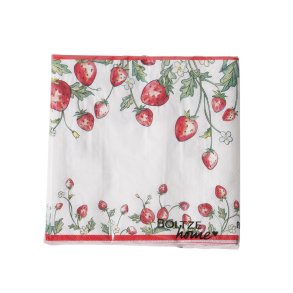 VAKKER SERVIETT MED JORDBR MOTIV, LUNCH