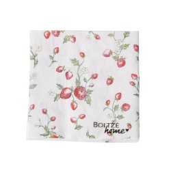 VAKKER SERVIETT MED JORDBR MOTIV, LUNCH