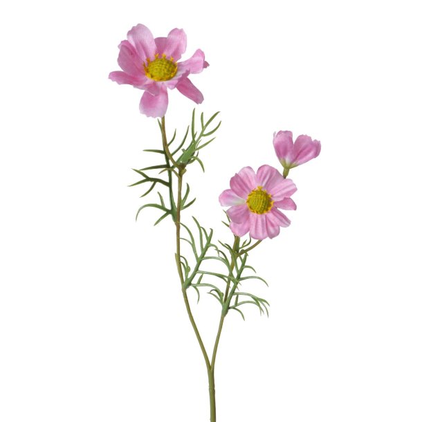 GREN MED SOMMERBLOMST, ROSA, H 44 CM
