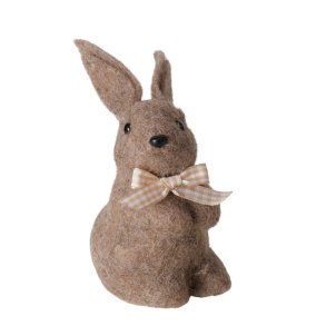 SKJNN LITEN HARE I ULL, H 12,5 CM, GR