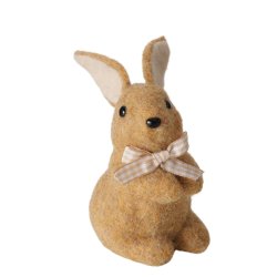 SKJNN LITEN HARE I ULL, H 12,5 CM, BRUN