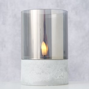 NYDELIG LYKT MED LEDLYS OG TIMER, 8 X 12,2 CM