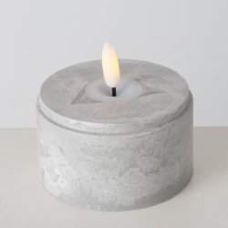 NYDELIG LYKT MED LEDLYS OG TIMER, 8 X 12,2 CM