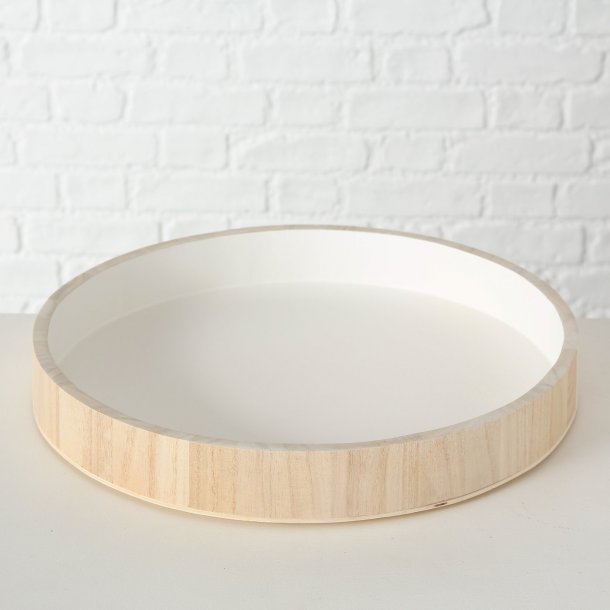 LEKKERT RUNDT FAT I TRE, HVIT,  40 CM