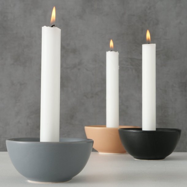 TRENDY LYSESTAKE I KERAMIKK, GR,  5 X 10 CM