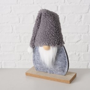 KOSELIG FILTNISSE MED LUE, GR, H 18 CM