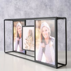 TRENDY RAMME I SORT METALL, H 16 CM