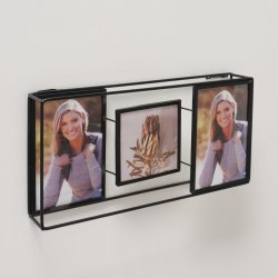 TRENDY RAMME I SORT METALL, H 16 CM