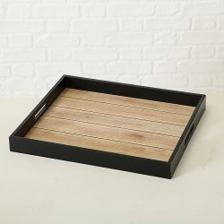 NYDELIG TREFAT MED HANKER, SORT MED TREFARGET BUNN, L 40 CM