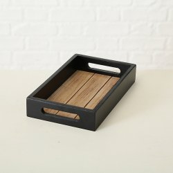 NYDELIG TREFAT MED HANKER, SORT MED TREFARGET BUNN, L 23 CM