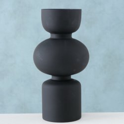 TRENDY VASE I GLASS, SVART, H 30 CM