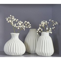 TRENDY VASE, HVIT, H 11 CM