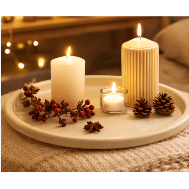 STILIG METALL FAT, 38,5 CM,  MATT KREM