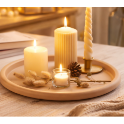 STILIG METALL FAT, 38,5 CM,  MATT BEIGE