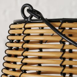 LEKKER LYKT MED HANK OG INNVENDIG GLASS, H 28CM