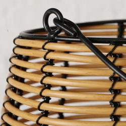 LEKKER LYKT MED HANK OG INNVENDIG GLASS, H 33CM