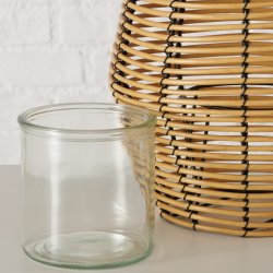 LEKKER LYKT MED HANK OG INNVENDIG GLASS, H 33CM