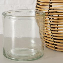 LEKKER LYKT MED HANK OG INNVENDIG GLASS, H 28CM