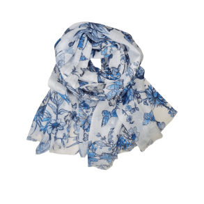 NYDELIG LETT SKJERF MED SOMMERFUGLER, BL