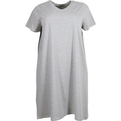 SPORTY BOMULLS KJOLE, GR� STRIPET