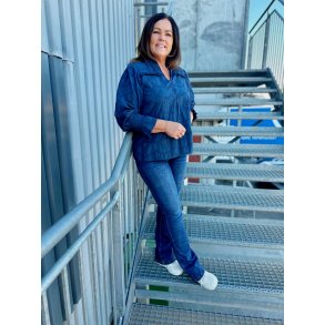 LEKKER BOMULLS BLUSE MED BLONDE, MRK BL