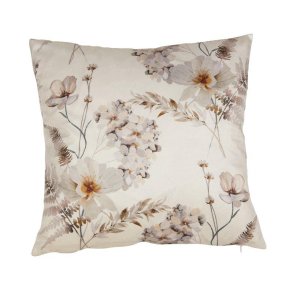 NYDELIG PUTETREKK I VELUR MED MNSTER, OFFWHITE, 45 X 45 CM