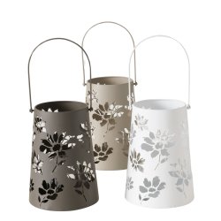 LEKKER LYKT I METALL MED HANK, H 23,5 CM, BEIGE