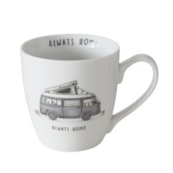 STORT KRUS MED CAMPING MOTIV, "ALWAYS HOME", 480 ML