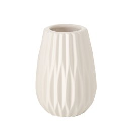 TRENDY VASE HVIT, H 12 CM, � 9 CM
