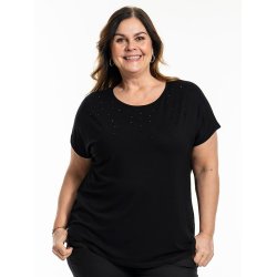 NYDELIG T-SHIRT I VISCOSE, SVART