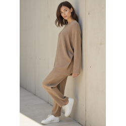 HERLIG OG SUPERMYK KOSEDRESS I VISCOSEBLANDING, BEIGE