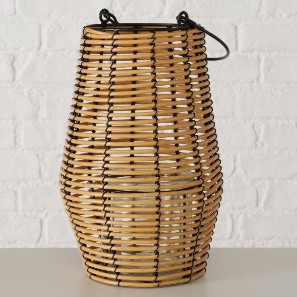 LEKKER LYKT MED HANK OG INNVENDIG GLASS, H 28CM