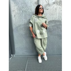 STILIG ONE-SIZE BUKSE I LIN/BOMULL, GR�NN