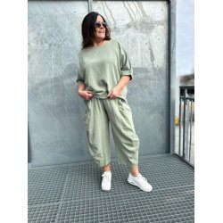 STILIG ONE-SIZE BUKSE I LIN/BOMULL, GR�NN