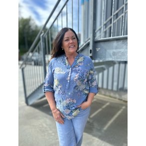 LEKKER BOMULLS BLUSE MED MNSTER, BL