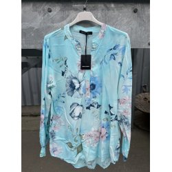 VAKKER VISCOSE BLUSE, LYS TURKIS