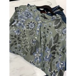 NYDELIG MNSTRET BLUSE I BOMULL, GRNN