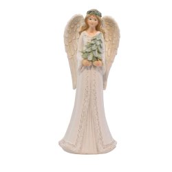 NYDELIG HVIT ENGEL  H 18 CM