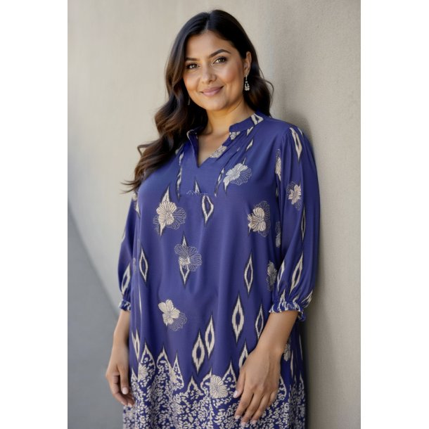 VAKKER VISCOSE TUNICA MED MNSTER, BL