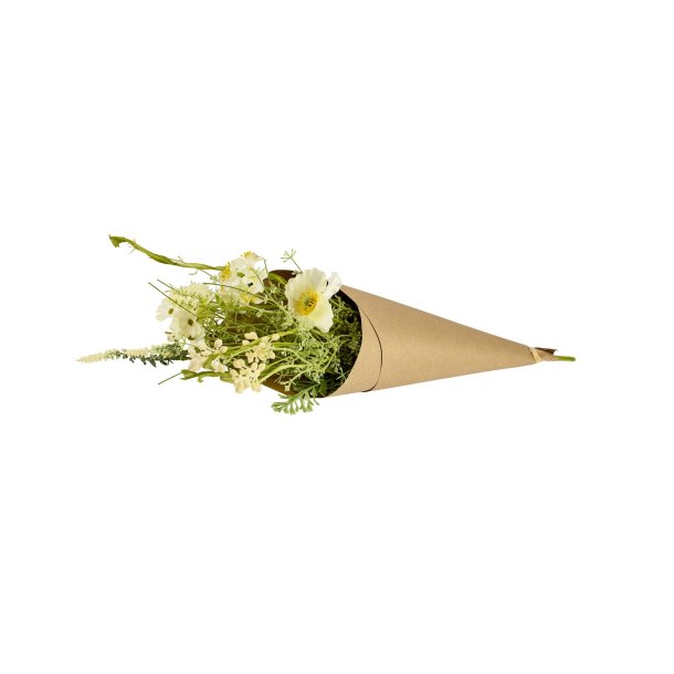 VAKKER V�RBUKETT, KREM/HVIT, H 60 CM