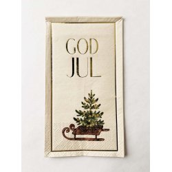 VAKKER BUFFET SERVIETT , "GOD JUL", 33 X 40 CM