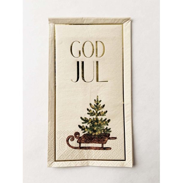 VAKKER BUFFET SERVIETT , "GOD JUL", 33 X 40 CM