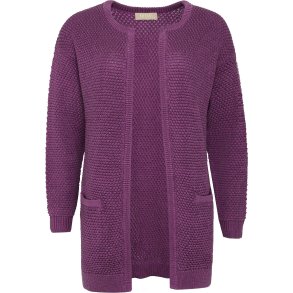 NYDELIG LANG JAKKE I BOMULL, LYNGFARGET