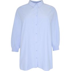 NYDELIG BOMULLS SKJORTE, LYS BL�