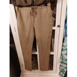 BUKSE MED SUPER STRETCH, VISCOSE, BEIGE