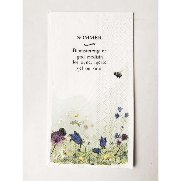 VAKKER BUFFET SERVIETT , "SOMMER", 33 X 40 CM