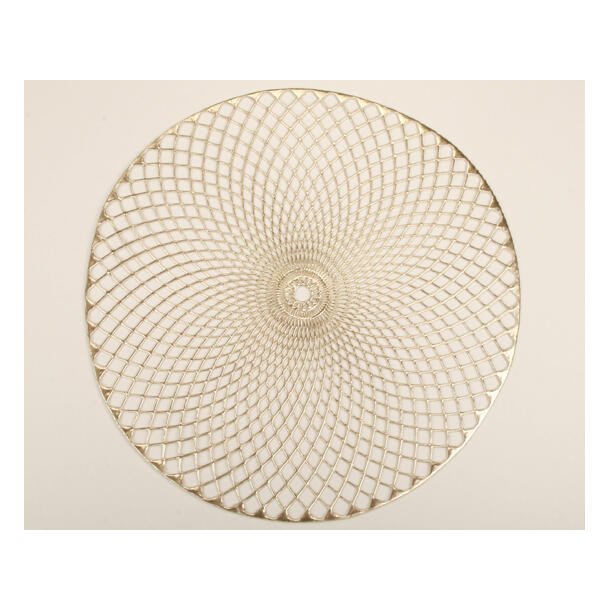 LEKKER RUND SPISEBRIKKE I PVC, GULLFARGET, 38 CM